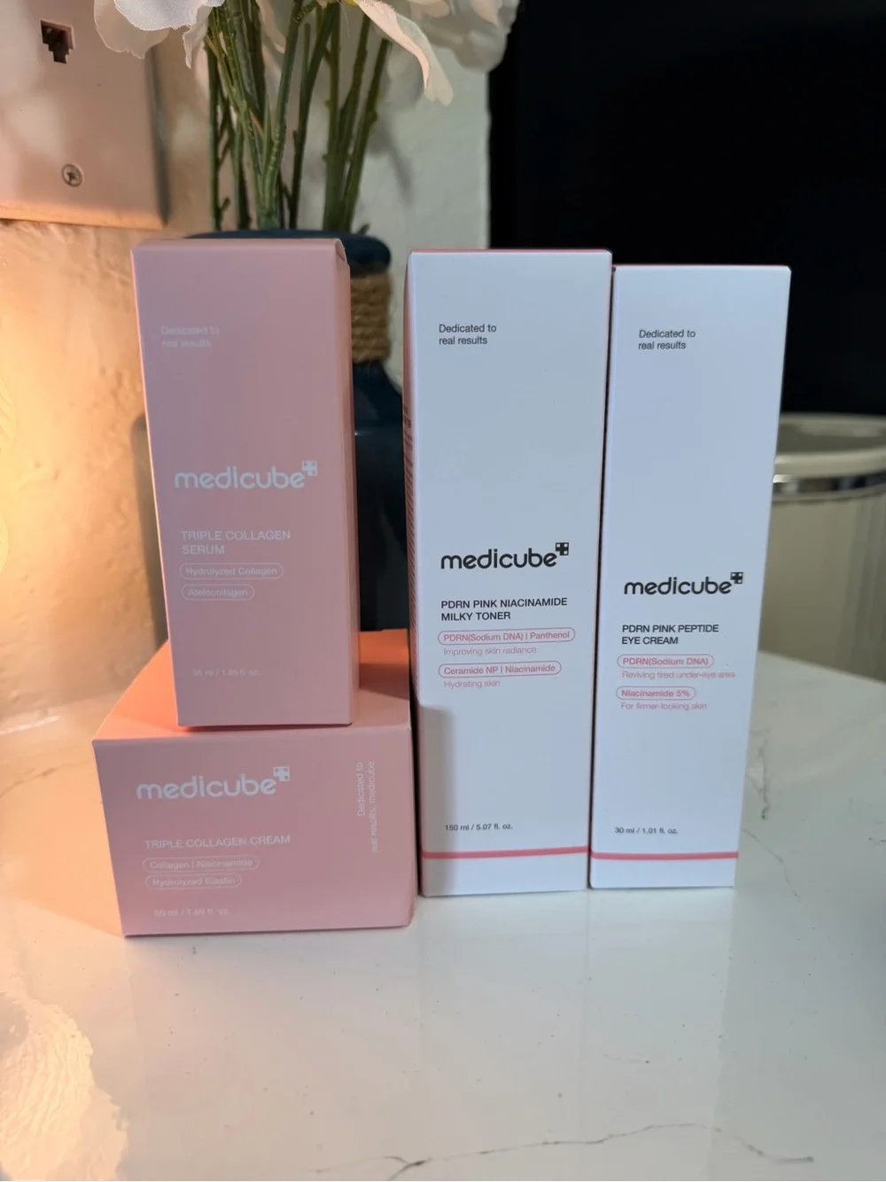 Pink Triple Collagen Serum & Cream Set - Hydrating Skincare